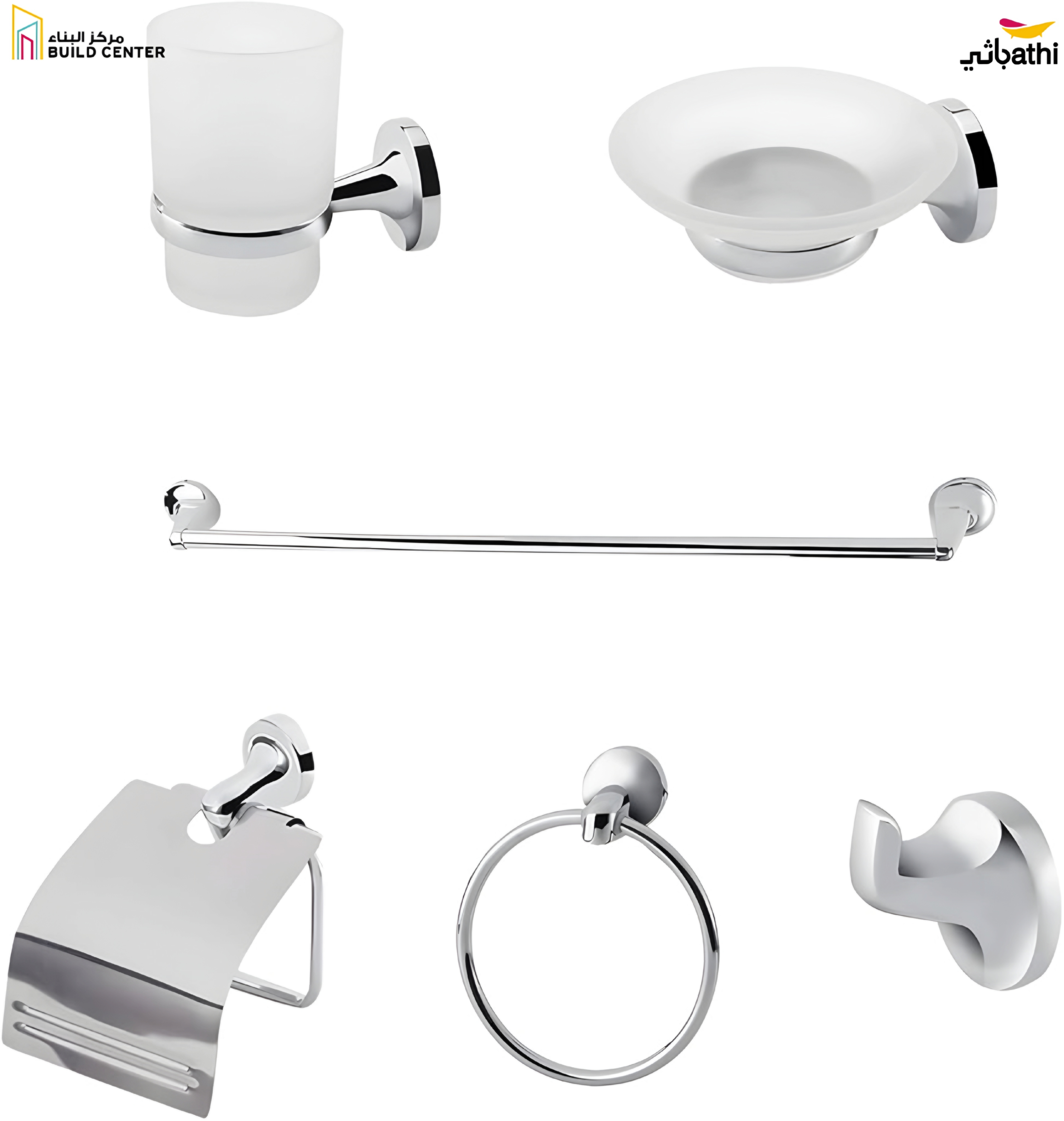 F51 Bathroom Accessories Chrome Round